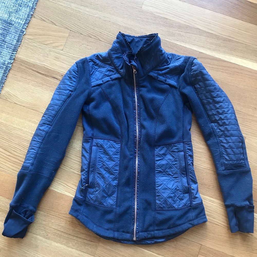 Lululemon zip-up with rose gold zipper. Size 4